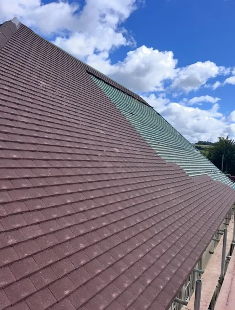 new roof membrane and full re-roof with clay tiles on a residential property in Liphook — Mitchell's Roofing